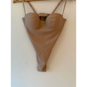 NWT SKIMS Underwire Thong Bodysuit Clay Size Small